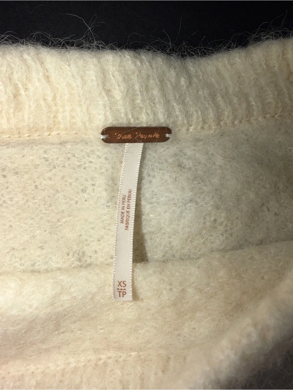 Free People Cozy Women's Cream Crewneck Sweater